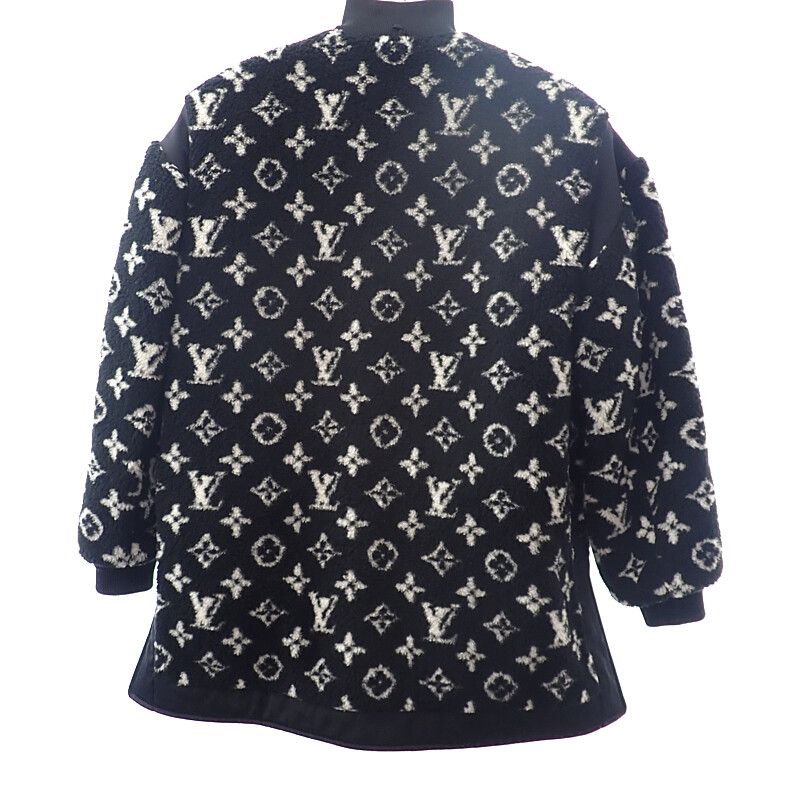 ルイヴィトン LOUIS VUITTON テディ ボンバー ジャケット 34 FQJA12GP1 アウター ウール アクリル ブラック 黒 レディース モノグラム ABランク