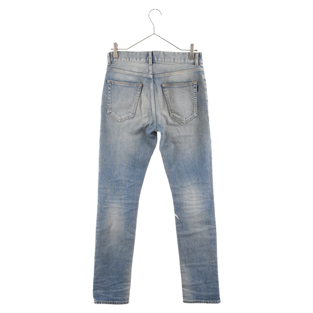 SAINT LAURENT PARIS サンローランパリ JEANS DESTROYDE ダメージ加工 スキニーデニムパンツ インディゴ 606663 SAINT LAURENT PARIS (サンローランパリ) JEANS DESTROYDE ダメージ