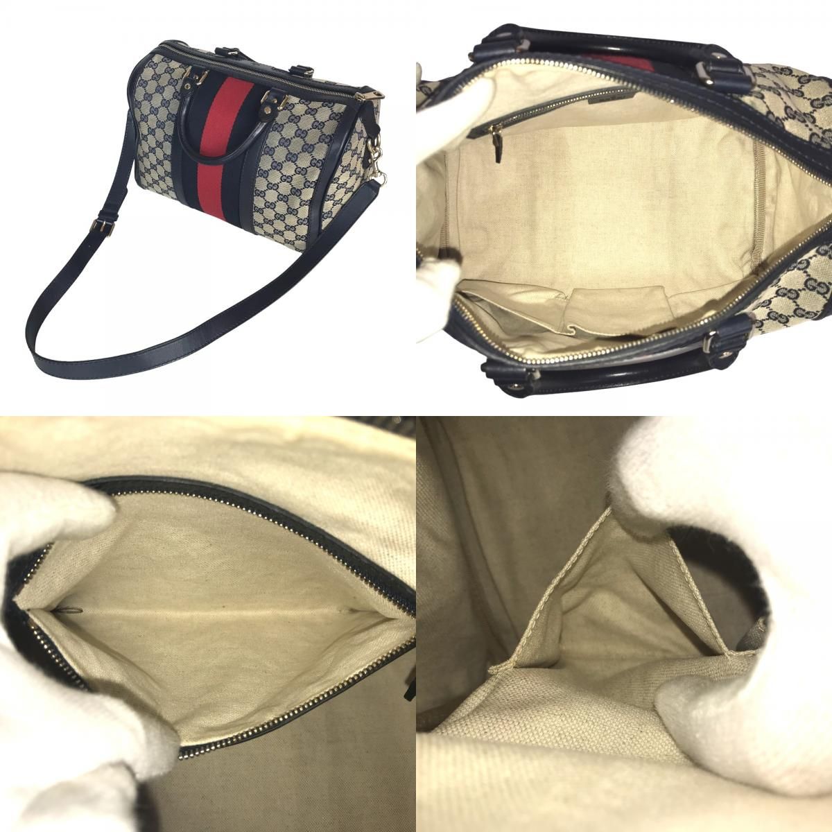 GUCCI グッチ シェリーライン ミニボストンバッグ ショルダーバッグ 