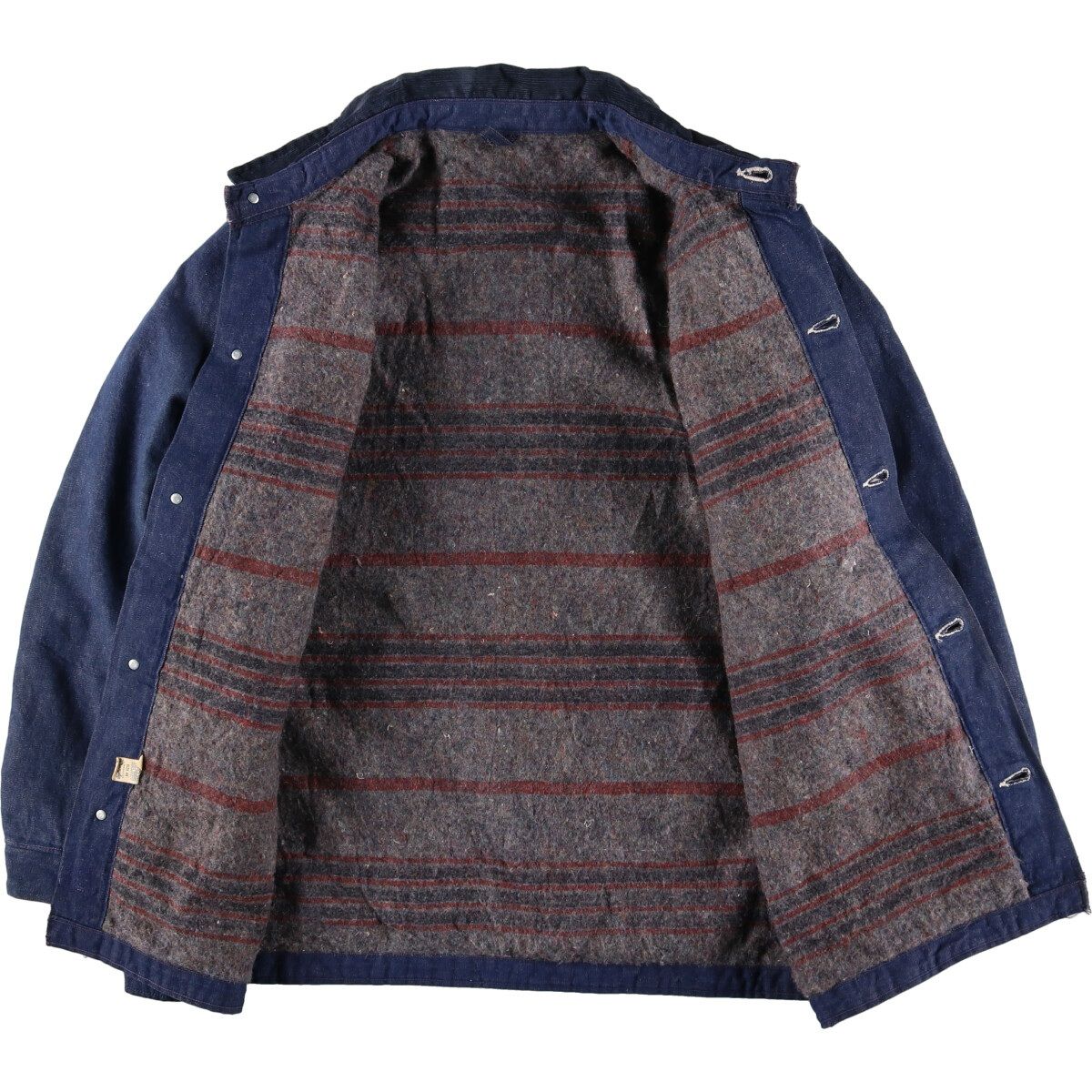 古着 濃紺 70年代 ラングラー Wrangler デニムカバーオール メンズXL 