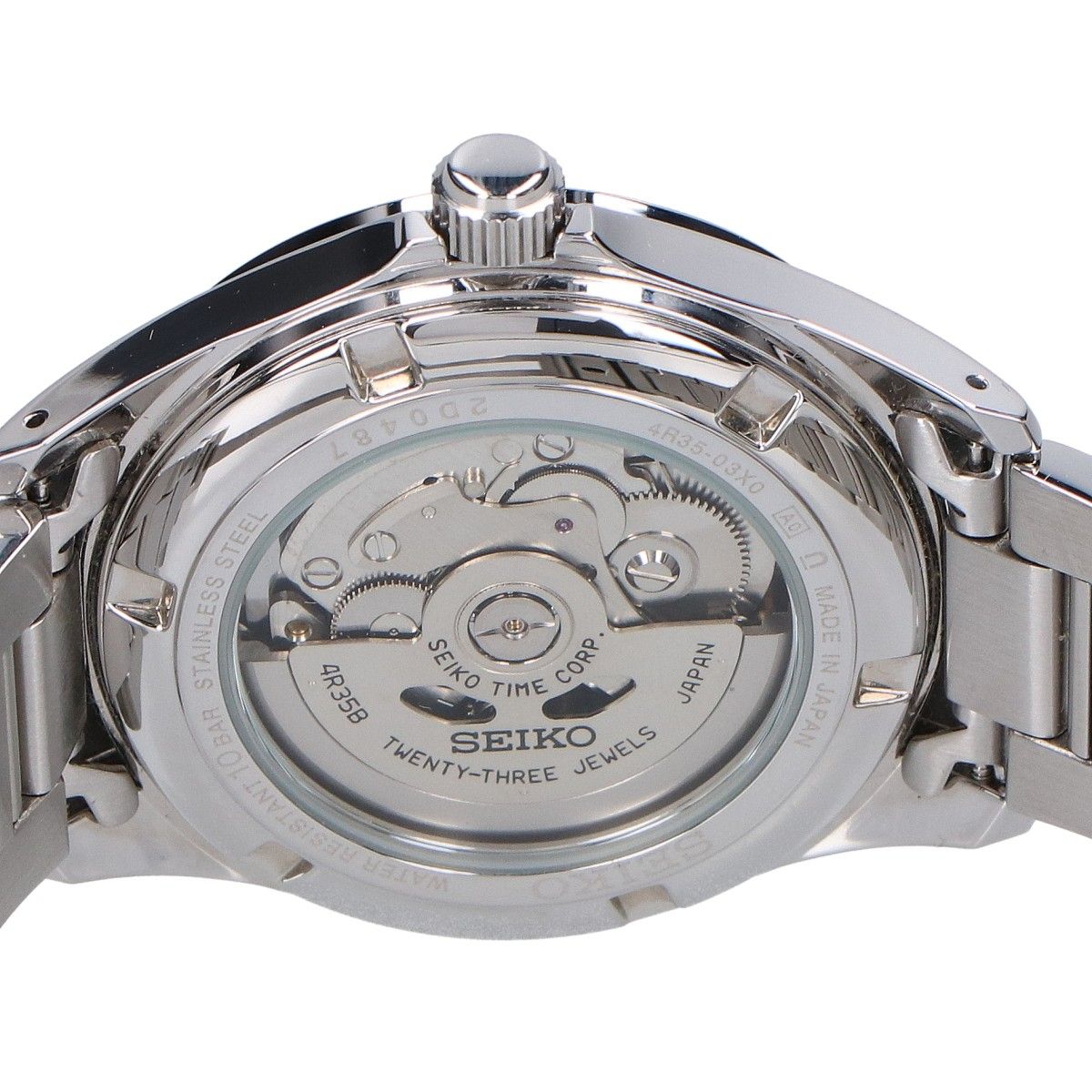 稼働 美品セイコー メカニカル オートマチック 4R35-03X0自動巻黒文字
