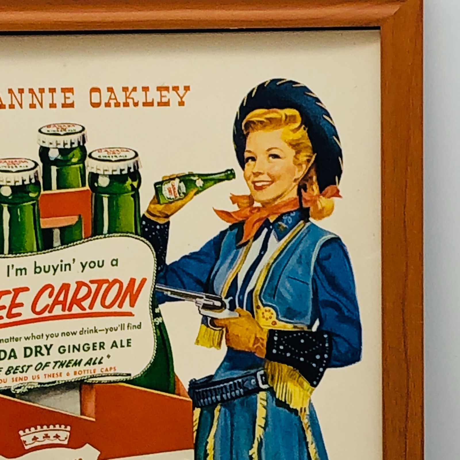 ビンテージ 広告 ポスター フレーム付 当時物 『 カナダドライ (Canada Dry) 』 1950's オリジナル アメリカ 輸入雑貨 ヴィンテージ  雑誌 アドバタイジング レトロ ( AZ1665 ) - メルカリ