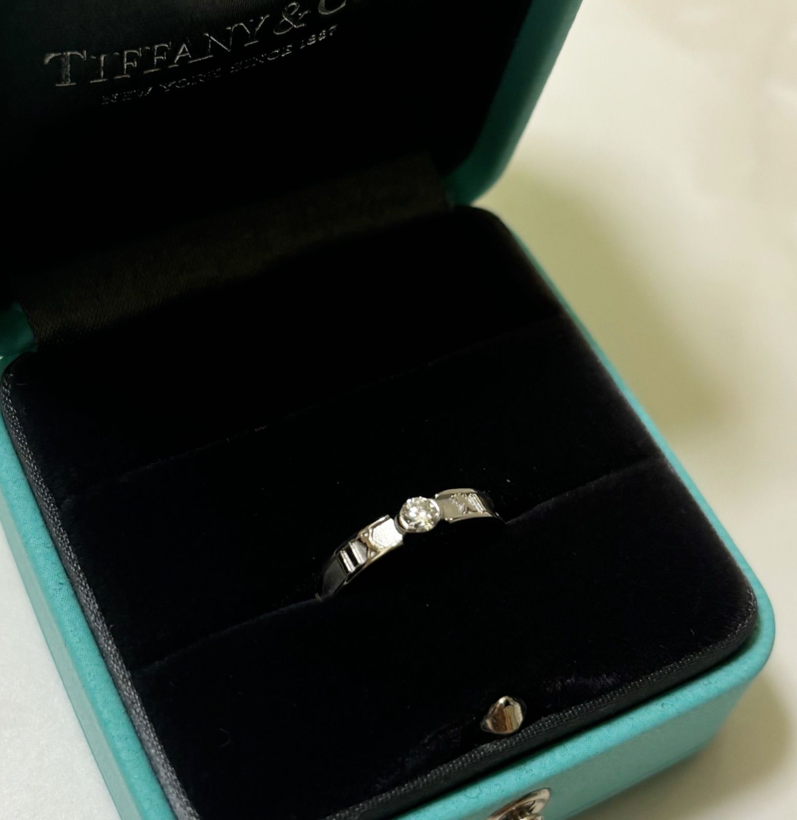 Tiffany&Co. ティファニー アトラス リング WG ダイヤ 指輪