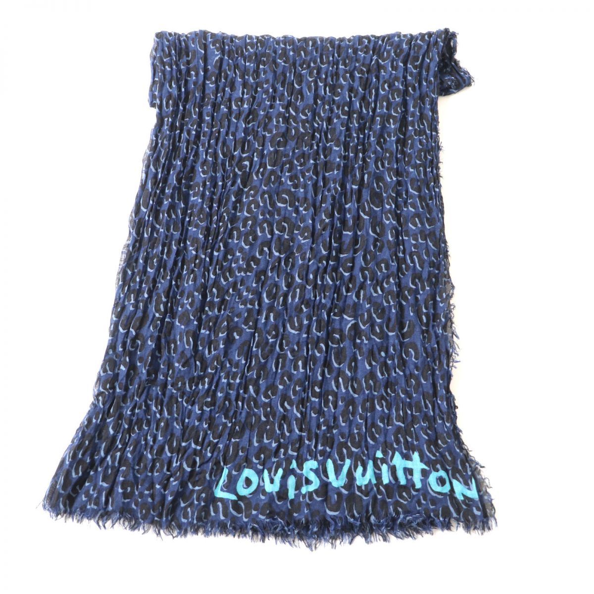 ルイビィトン　レパード大判ストール　巾着付き LOUIS VUITTON ルイヴィトン 美品 レオパードストール - メルカリ