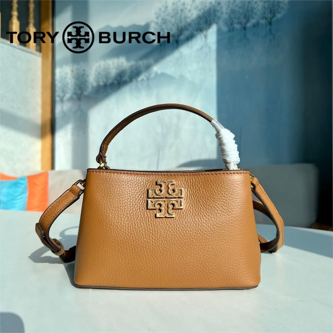 TORY BURCH トリーバーチ ハンドバッグ 2WAY ショルダーバッグ 手提バッグ 斜め掛け ブリトン スモール サッチェル アウトレット品  ブラウン #139091 - メルカリ