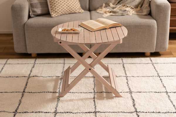 の折りたたみ式ラウンドテーブル