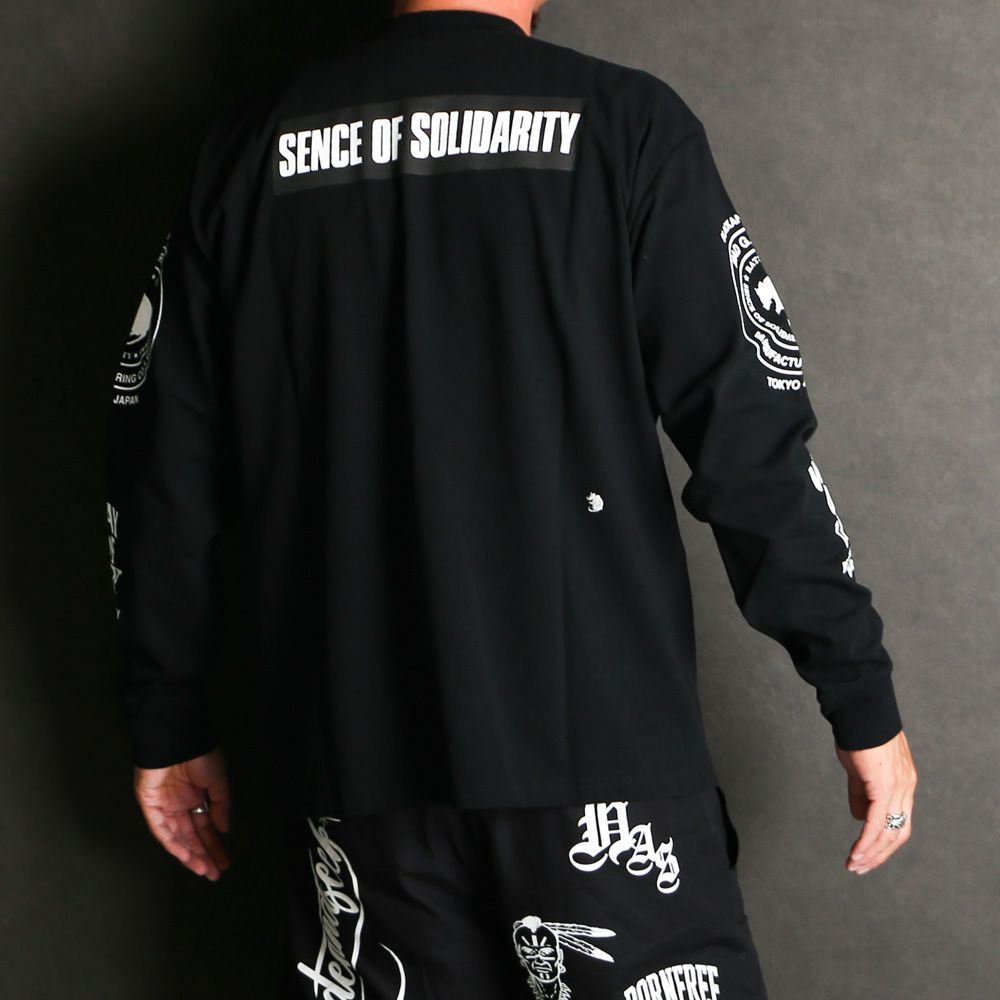 RATS/ラッツ】TWO WHEEL L/S TEE - BLACK / ロングスリーブ T