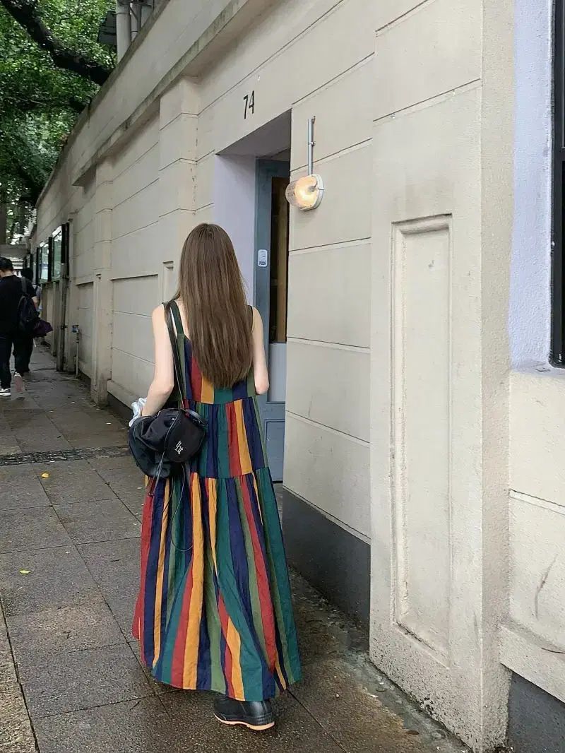 archivo ストライプ ノースリーブ ワンピース　40 ストライプ ノースリーブ ワンピース archivo ストライプ