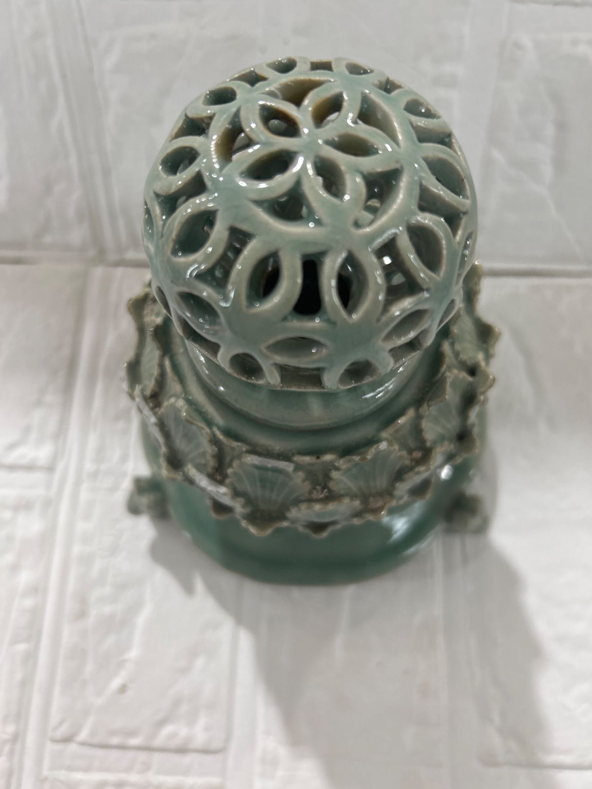 香の壺 香炉 高麗青磁 海青作 骨董品 コレクション - メルカリ