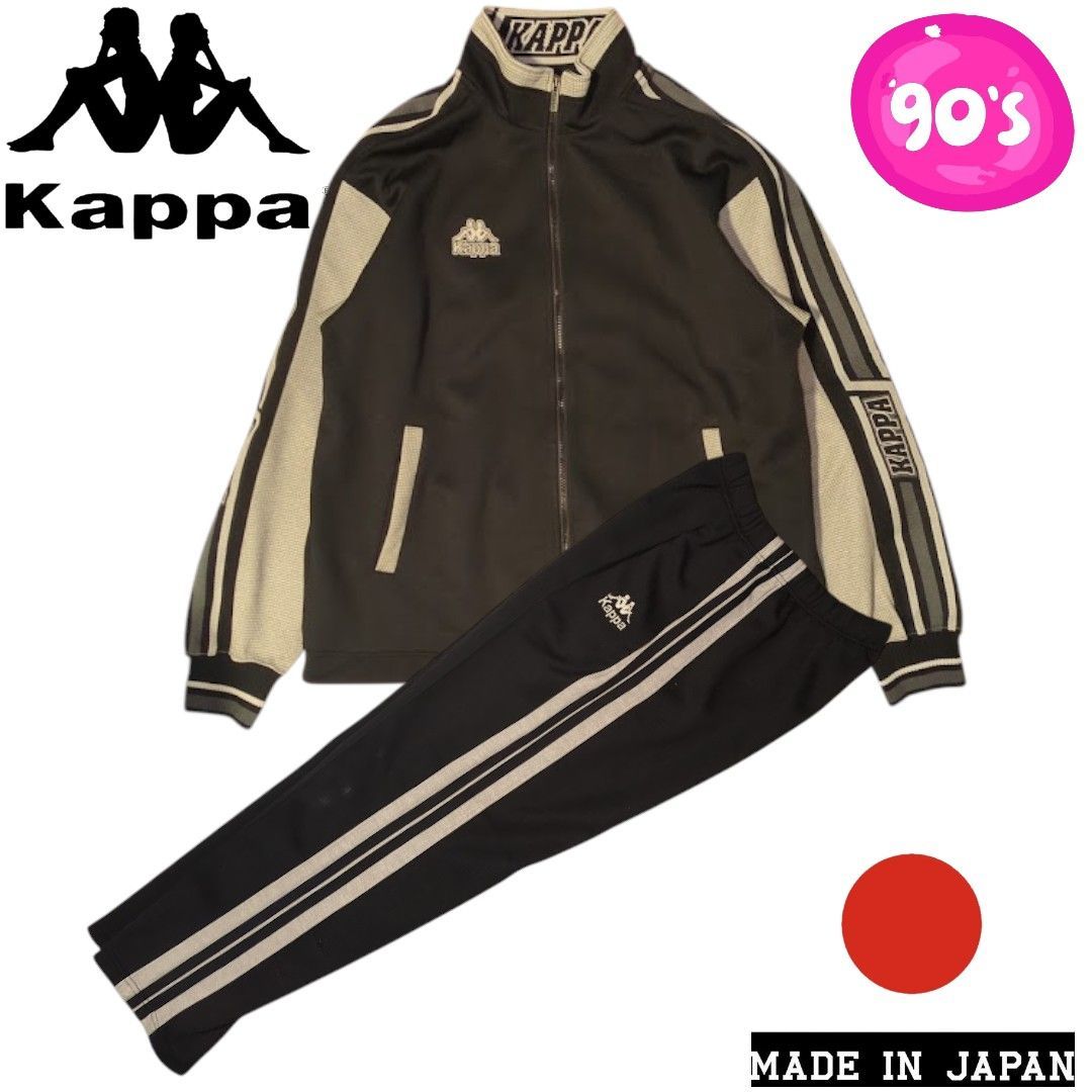 セール 国内 90s y2k メルカリ - ジャージ セットアップ ブラック KAPPA ウォーキング・ランニングウェア