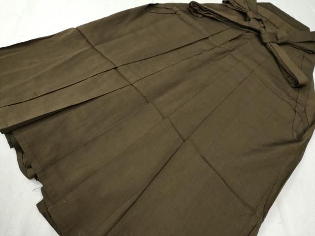 平和屋着物●男性 馬乗り袴 色無地 涅色 正絹 CAAW8116yc