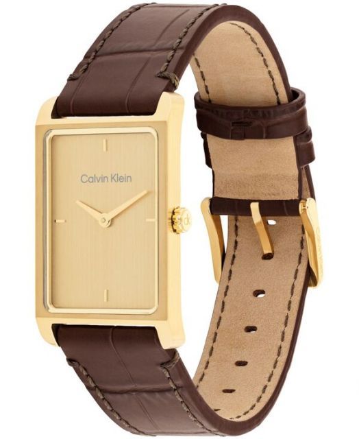 カルバンクライン メンズ 腕時計 Men s Dapper Brown Leather Strap Watch 24 mm その他 時計