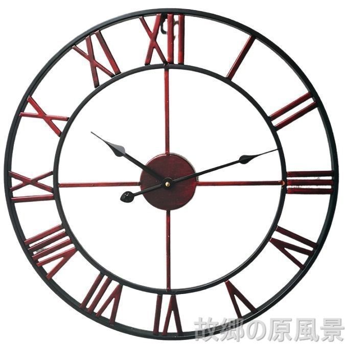 壁時計 ウォールクロック 丸型 40cm 北欧 赤 レッド おしゃれ 掛け時計 壁掛け時計 ファッション モダン 静音 アナログ アンティーク クール シンプル リビングルーム 寝室 書斎 オフィス