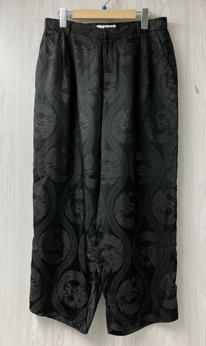 sasquatchfabrix サウスクワッチファブリックス ORIENTAL DRAGON PANTS キュプラ 100% ロングパンツ サイズL ブラック