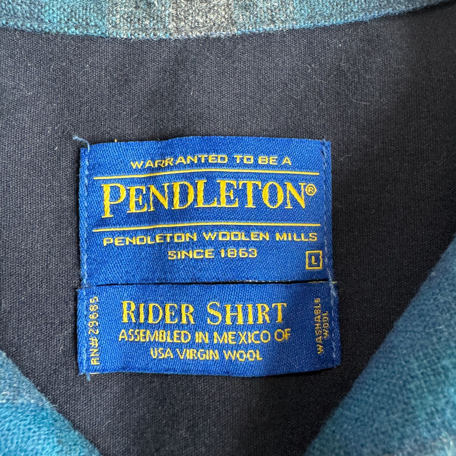 90s Pendleton ペンドルトン RiderShirt ライダーシャツ Lサイズ