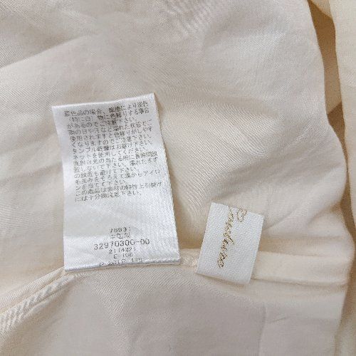 ◇ And Couture アンドクチュール スタンドカラ－ フレア 半袖 ロング丈 ワンピース サイズ38 ベージュ レディース E  【1405140018615】