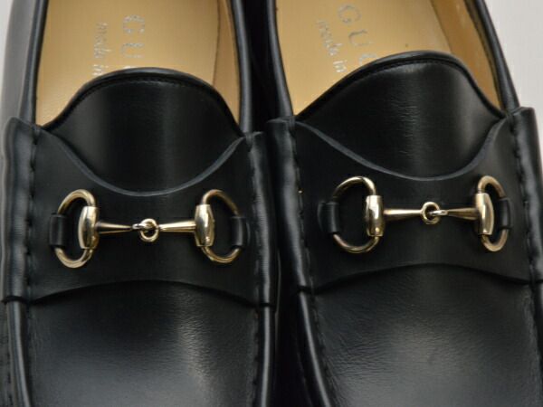 【ほっぺ】Gucci【レディース・ローファー】※レアです。 グッチ GUCCI レザー ホースビット ローファー シューズ 38C