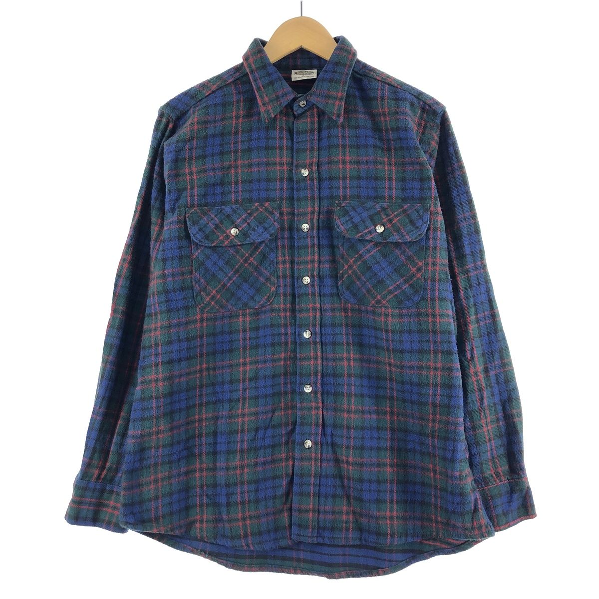 古着 90年代 ファイブブラザー Five Brother 長袖 ヘビーネルシャツ USA製 メンズL ヴィンテージ/eaa361224