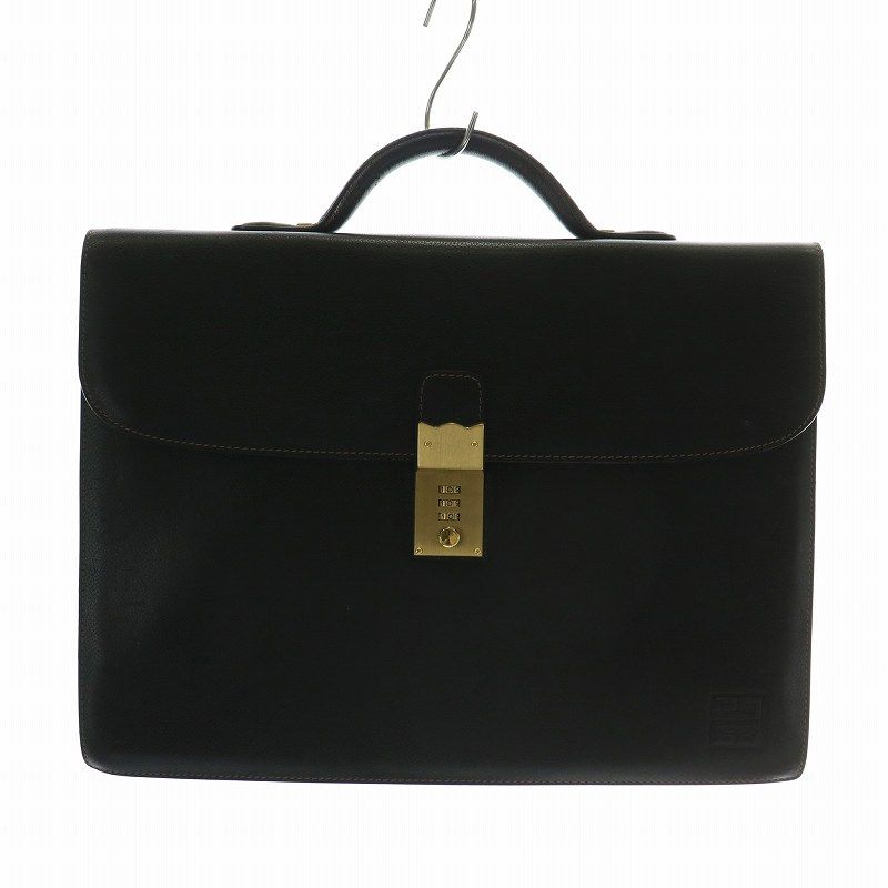 【美品】ジバンシー☆ 4Gロゴ ハンドバッグ A4 ビジネスバッグ レザー　黒 ジバンシィ GIVENCHY ビジネスバッグ ブリーフケース 書類カバン