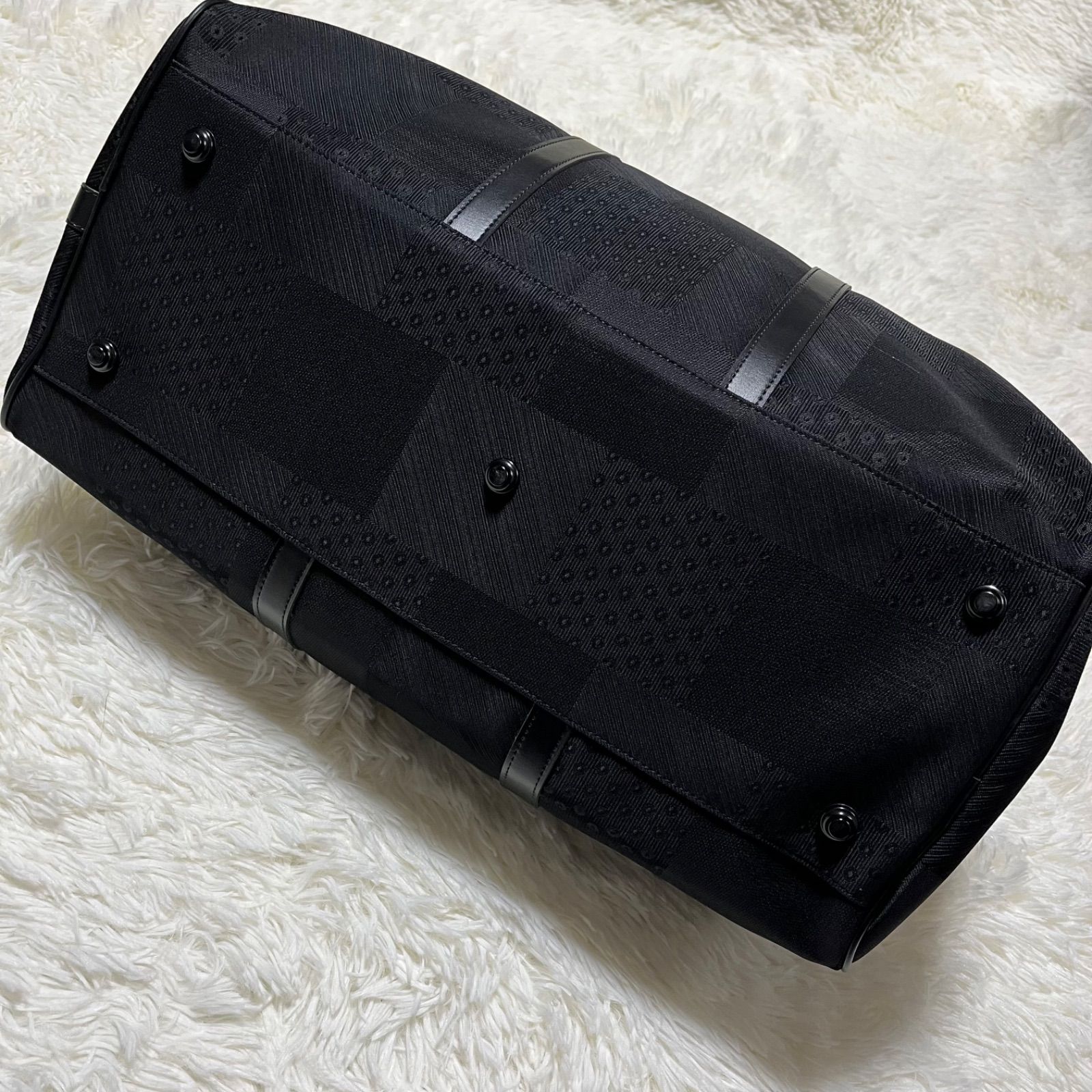 KENZO　2way ボストンバッグ　シャドー柄　ジャガード生地　ブラック KENZO ケンゾー 2way ボストンバッグ シャドー柄 ジャガード生地