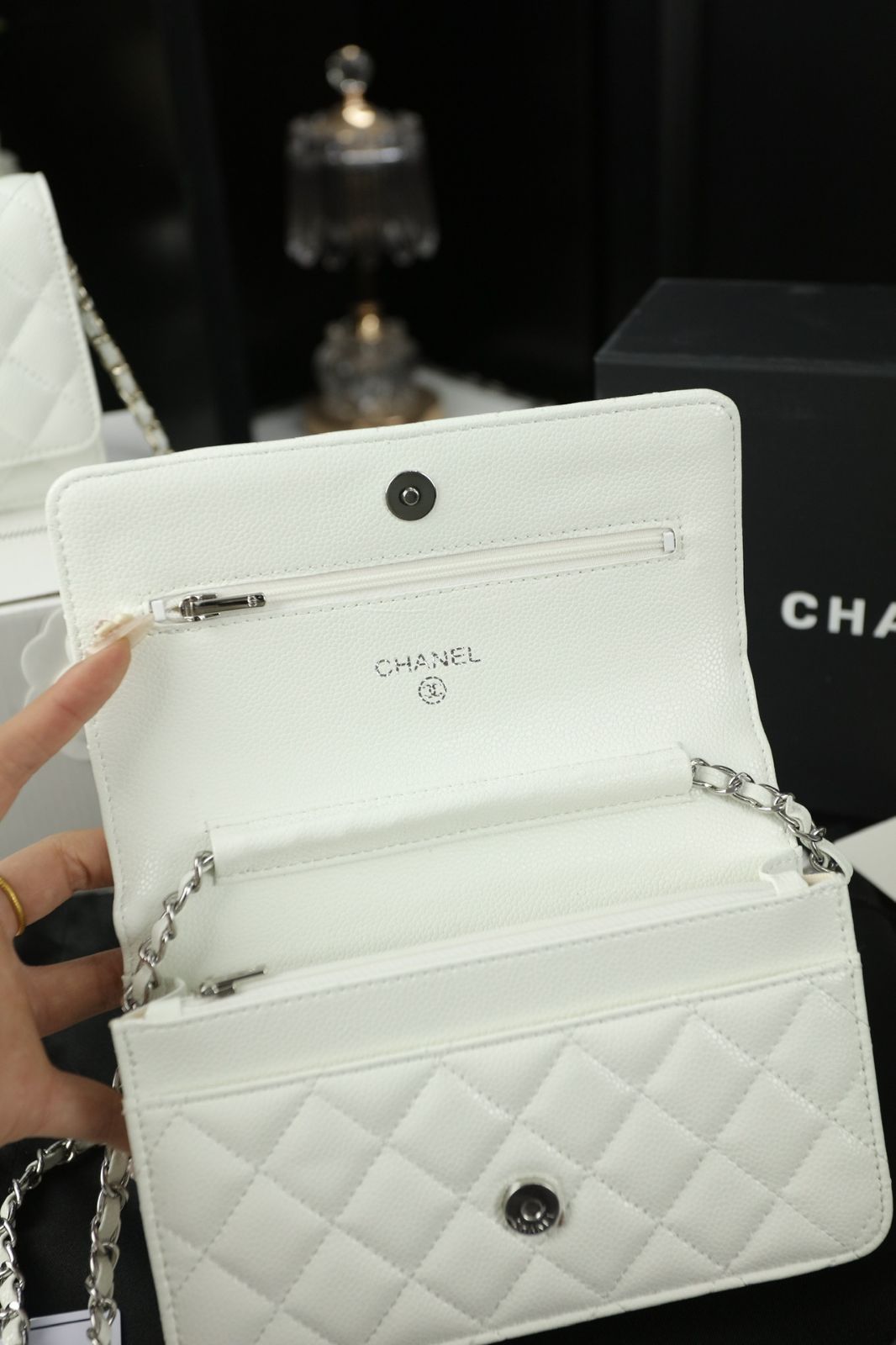 P 1275セットギフトボックス‼️ CHANELシャネルWOC金持ちバッグ