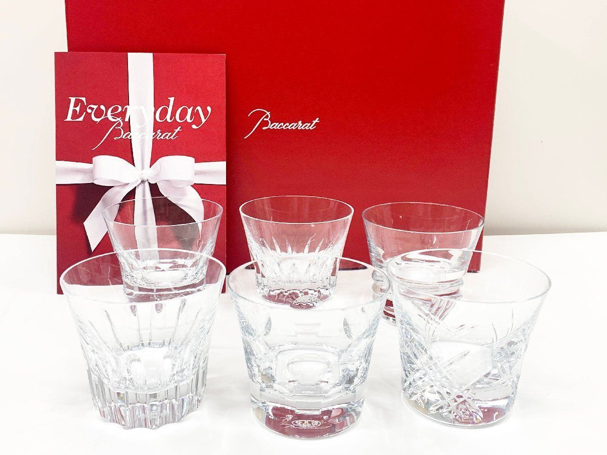 Baccarat バカラ エブリデイ ロックグラス タンブラー 6客セット コップ クリスタルガラス 洋食器 箱有 他371