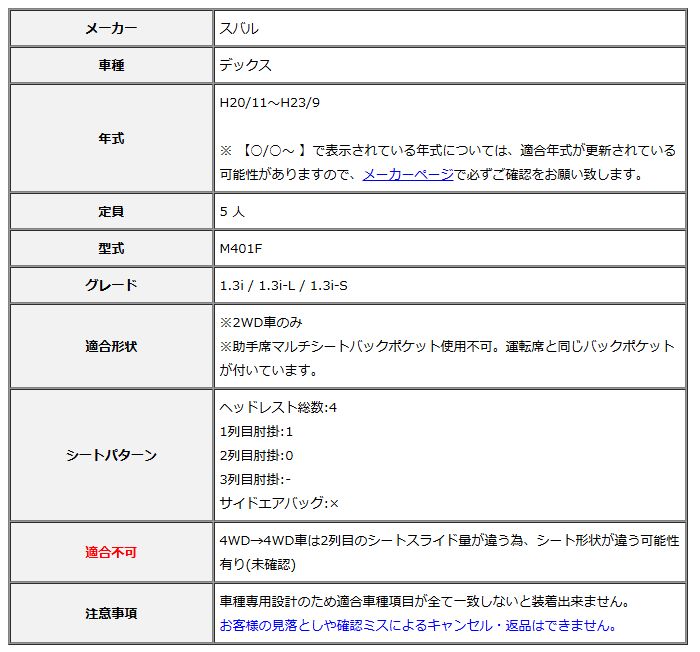 Clazzio クラッツィオ シートカバー ストリームステッチ デックス M401F H20 11～H23 9 ED-0680
