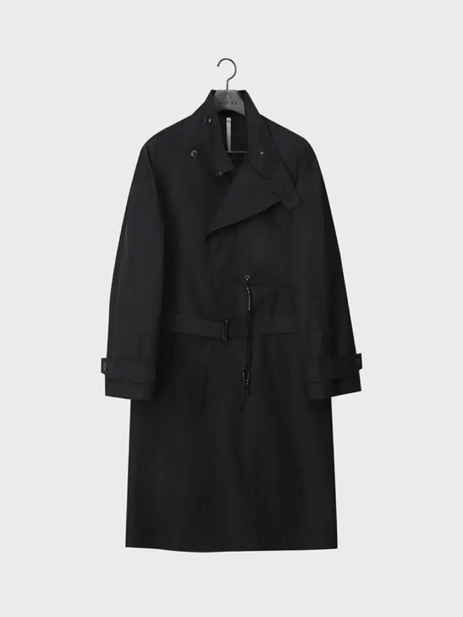 NOIRER ノイア コットン シルク ハイネック ステンカラーコート
