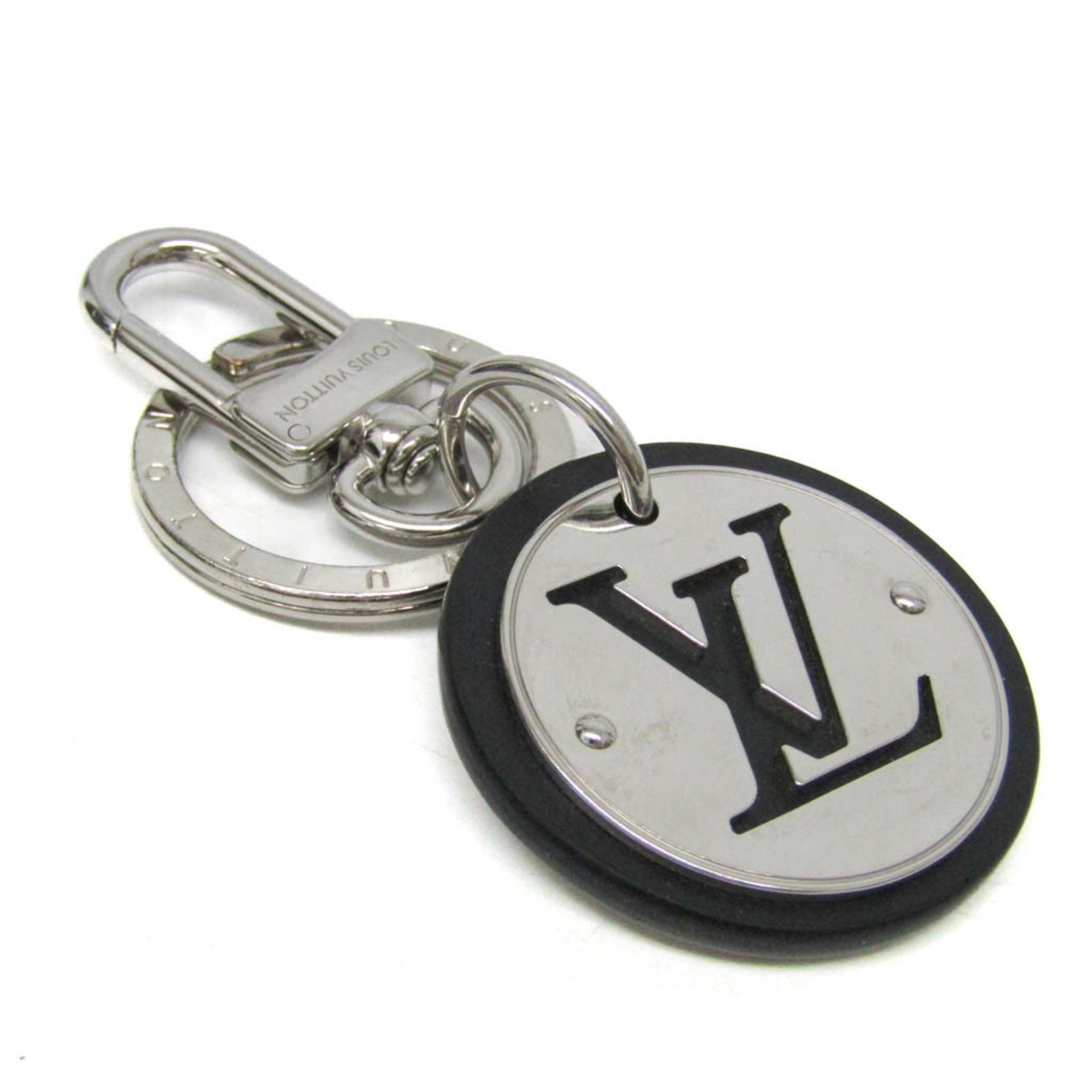 ルイ ヴィトン Louis Vuitton LV サークル M00741 キーホルダー ノワール シルバー