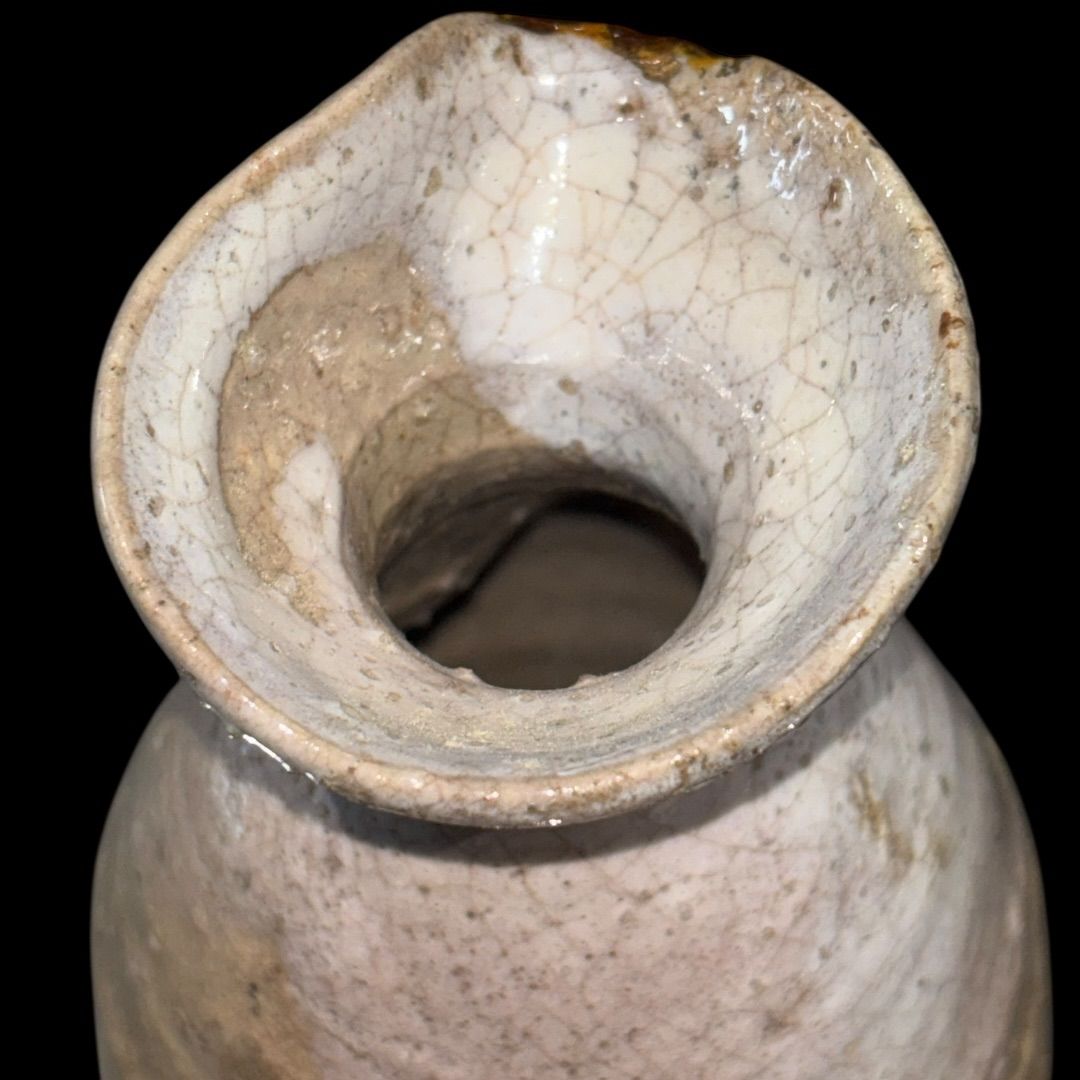 練上徳利　壺　花入　時代物 古い陶器徳利 明治ごろのものかと 陶器瓶 花入などに レトロ