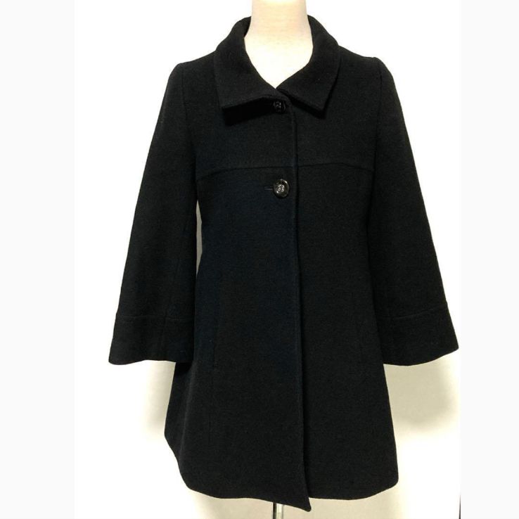 INED イネド カシミヤ20 ウールコート 9 M 黒 PONTETORTO Aライン
