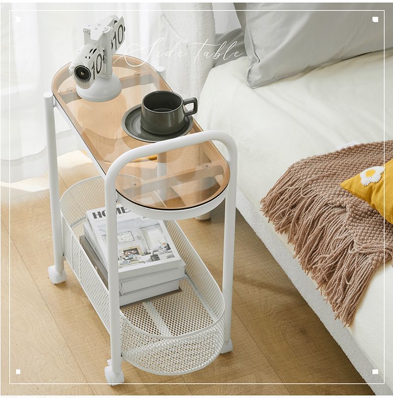 ナイトスタンド ホワイトモダンミニマリスト寝室ナイトスタンド収納