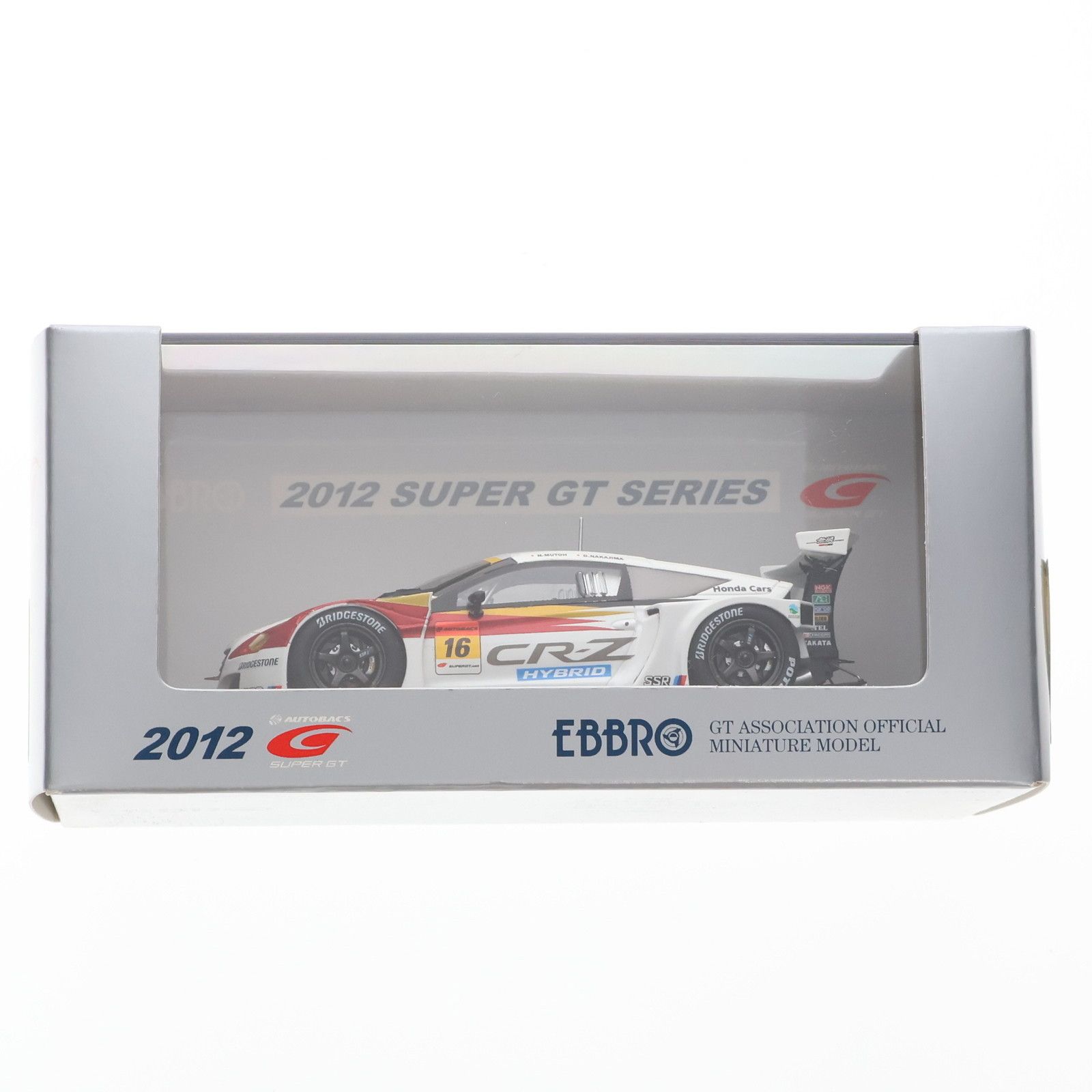 SUPER - 1/43 MUGEN CR-Z GT スーパーGT300 2012 シェイクダウン No.16 ホワイト 完成品 ミニカー(44830) EBBRO(エブロ) 1/43 MUGEN CR-Z GT スーパーGT300 2012 シェイクダウン No.16