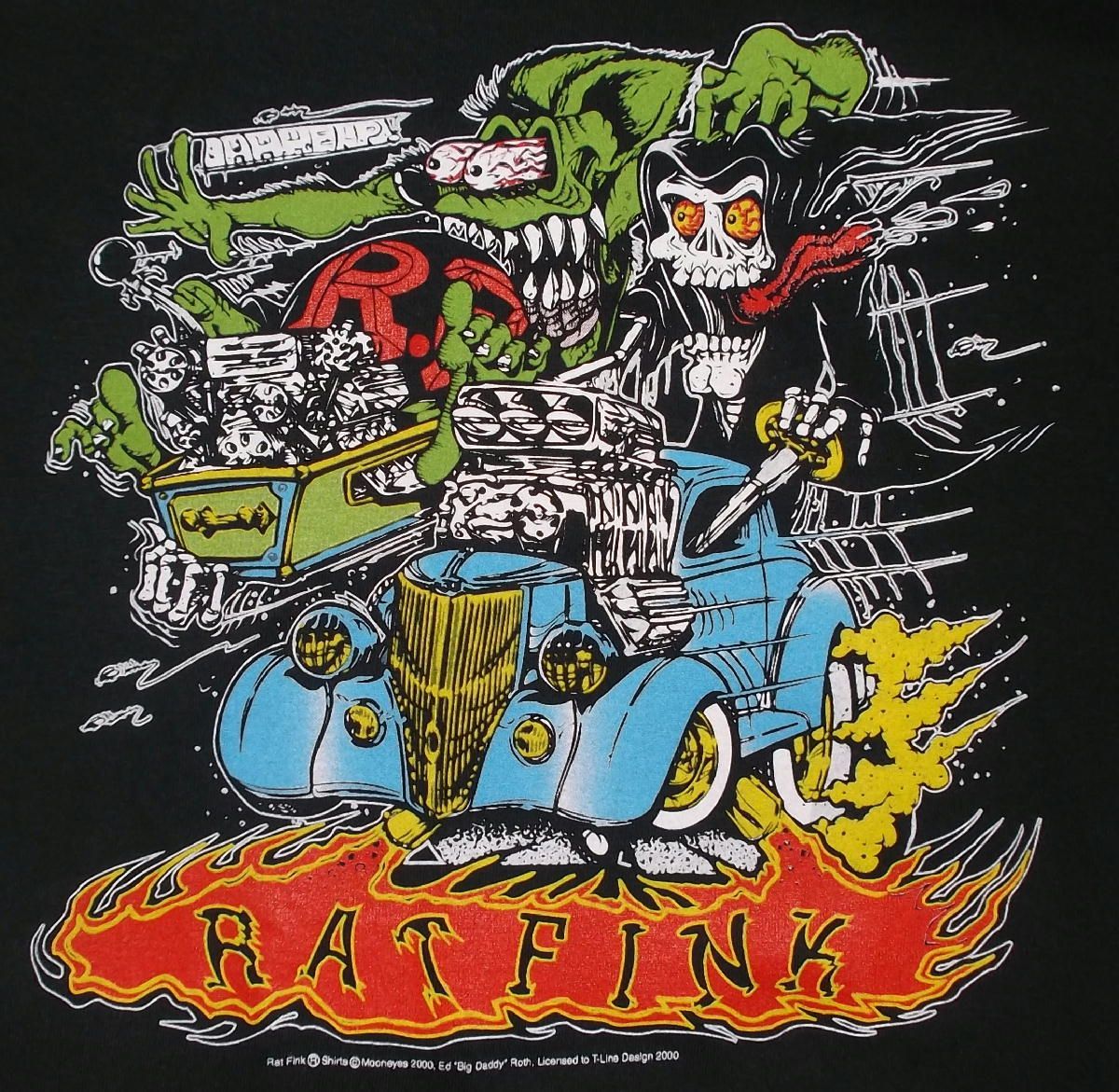 ラット フィンク Tシャツ Rat Fink Reeper 黒 正規品 死神 - メルカリ
