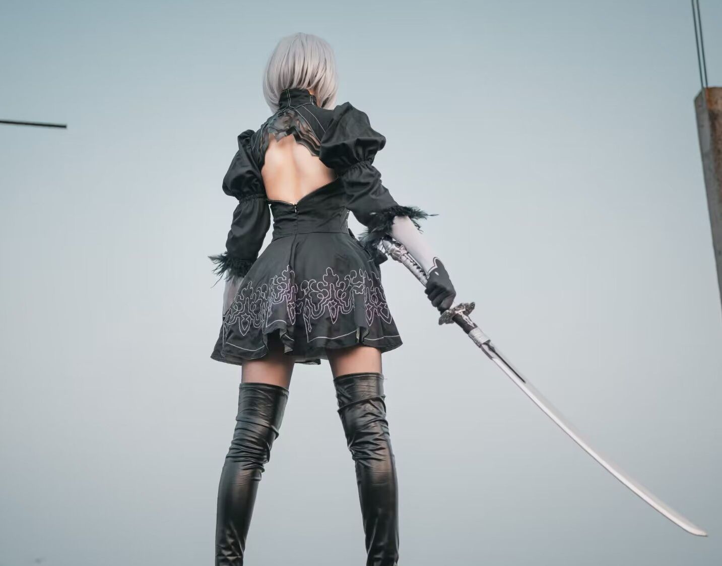 ニーア オートマタ NieR:Automata ヨルハ二号B型 2B 全セット ウイッグ付き 手袋 眼帯 カチューシャ ストッキング コスプレ衣装  仮装変装 コスチューム cosplay - メルカリ