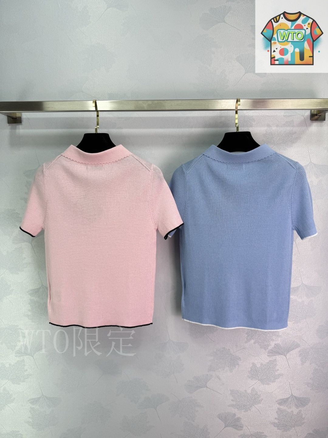 MIU MIU 水色 ショートスリーブニット ミラノリブボーダーショートニット【2025SP】 | all item| yori