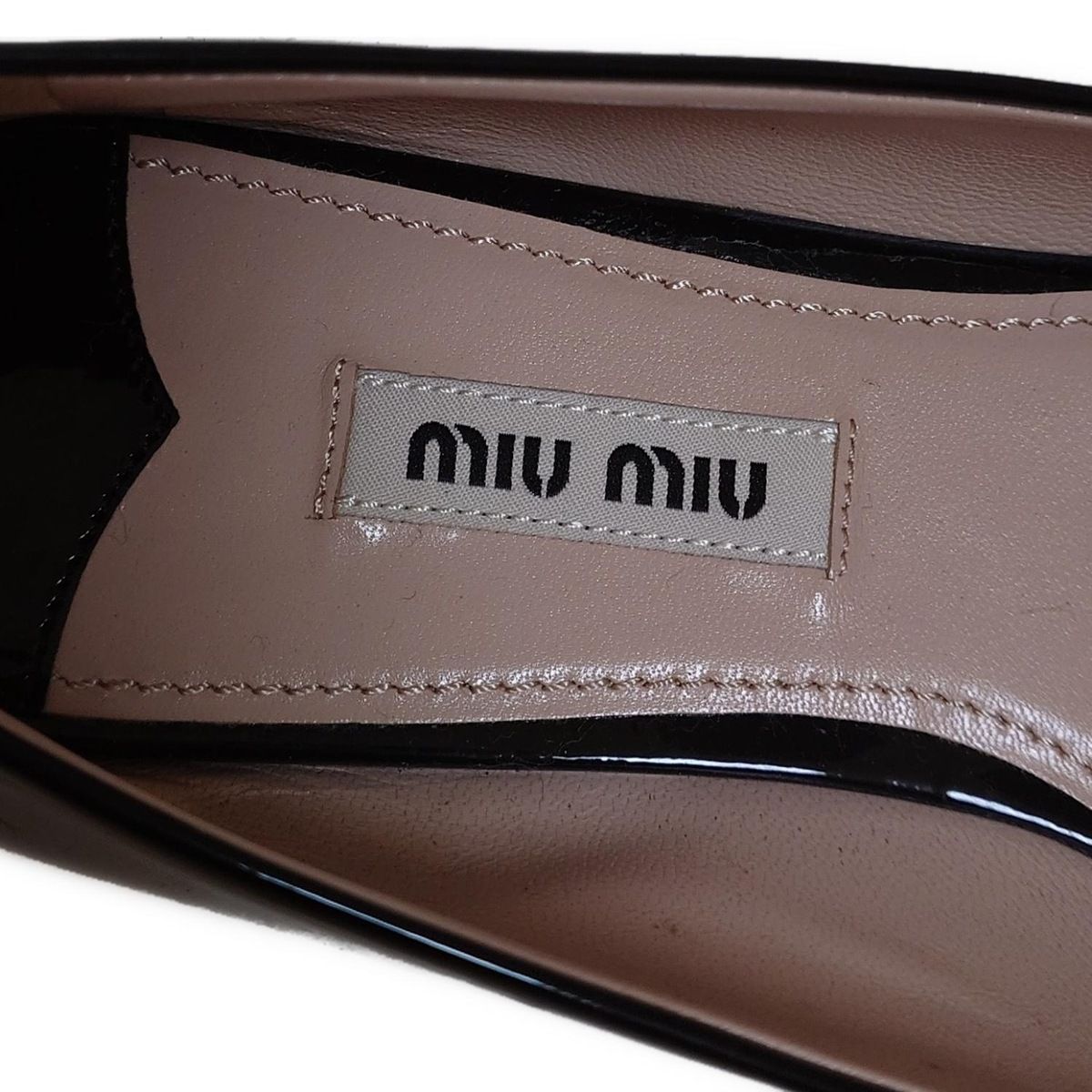 miu miu ブラック フラットシューズ Miu Miu Flat shoes Black (MIU MIU/フラットシューズ) | MIU