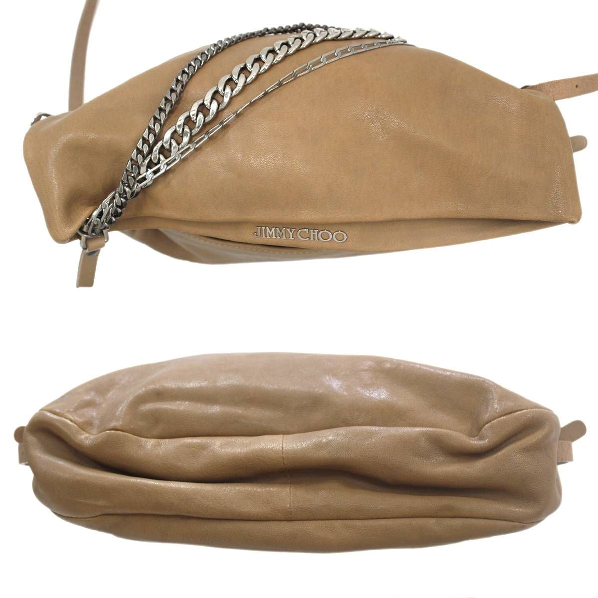 JIMMY CHOO ジミーチュウ ショルダーバッグ ラムレザー ブラウン NT-no 