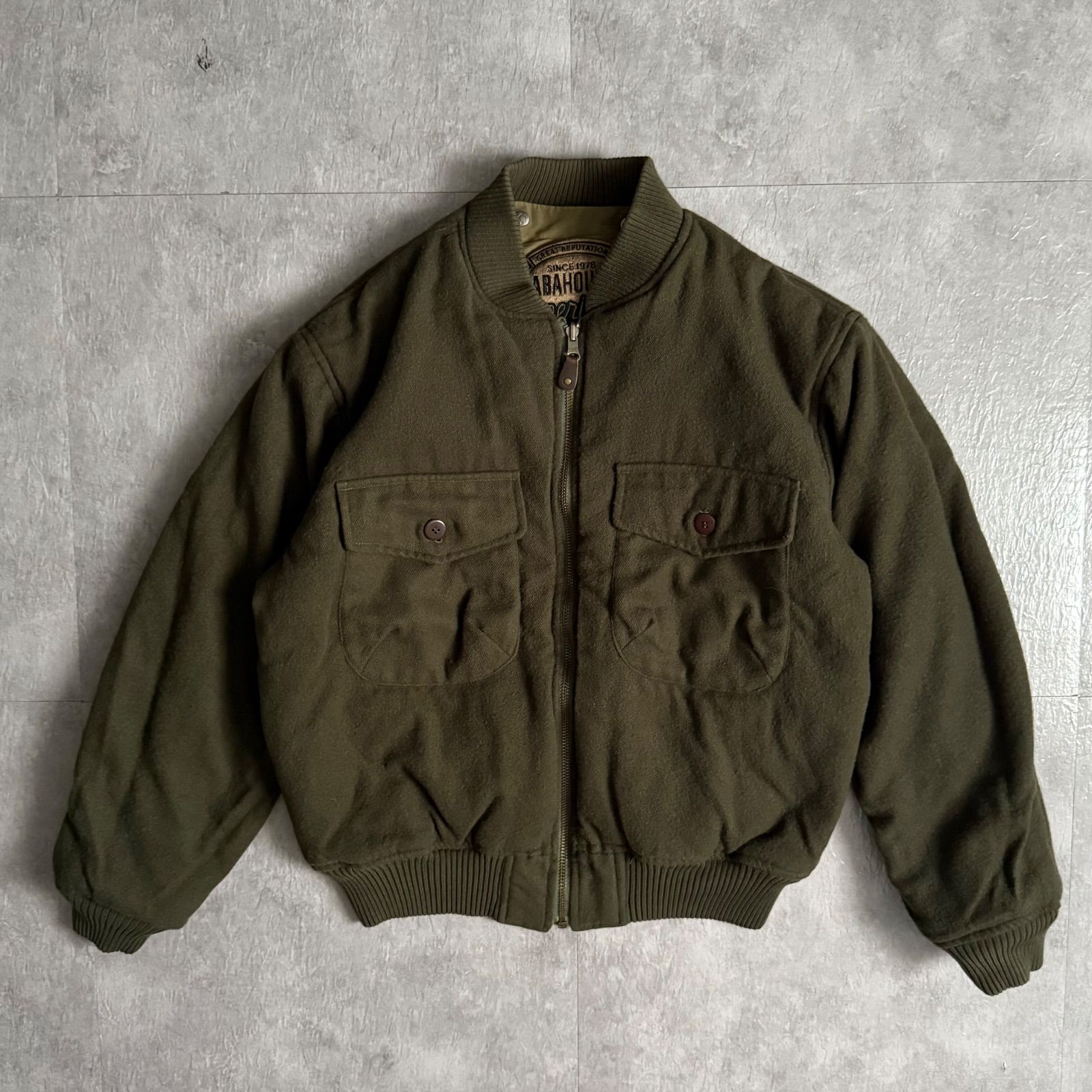 90s vintage Abahouseレアギミックブルゾン アバハウス MA-1