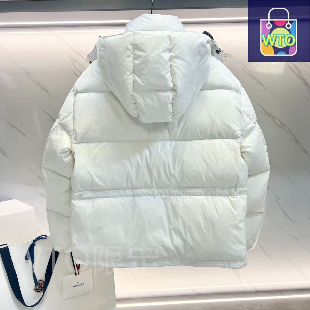 MONCLERモンクレール Abbaye白い短いダウンジャケット｜