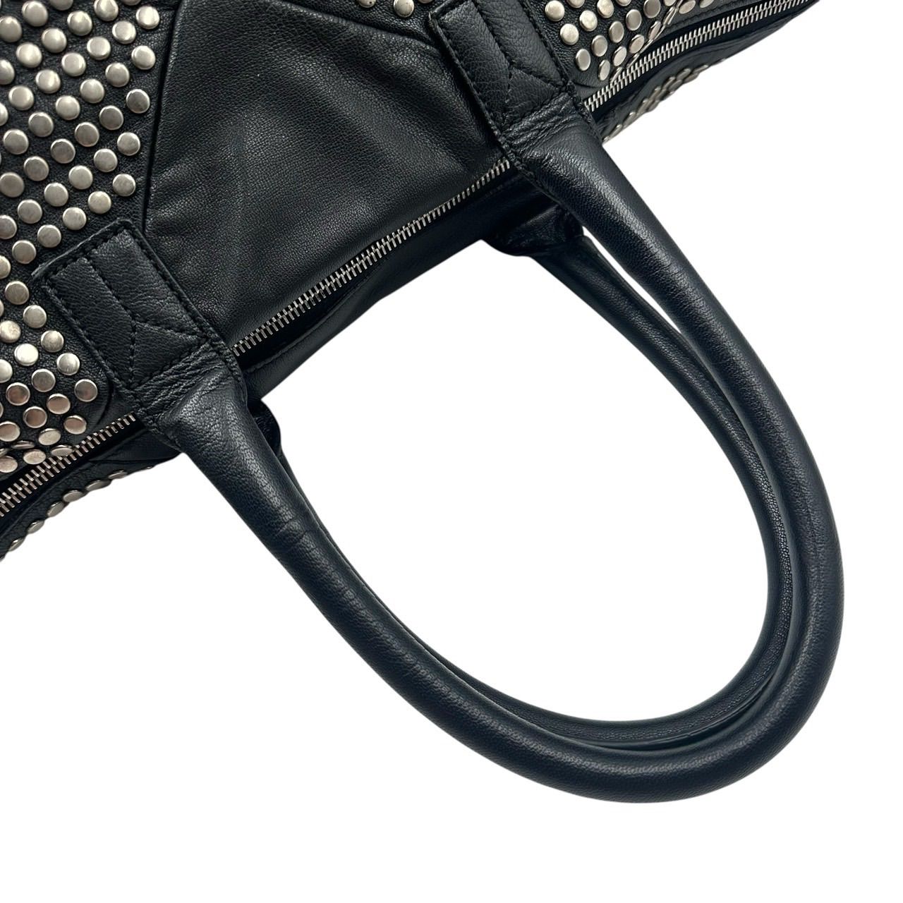 YVES SAINT LAURENT サンローラン ボストンバッグ ハンドバッグ トラベルバッグ イージーロック スタッズ Yスタッズ Yライン Yラインロゴ シルバー金具 メンズ レディース 男女兼用 A4 パソコン 旅行 大容量 DECORATOM_COM_BR