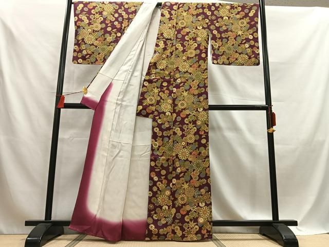 平和屋着物○上質な色無地 紗綾形花地紋 薄紅色 正絹 逸品 BAAU7034gt