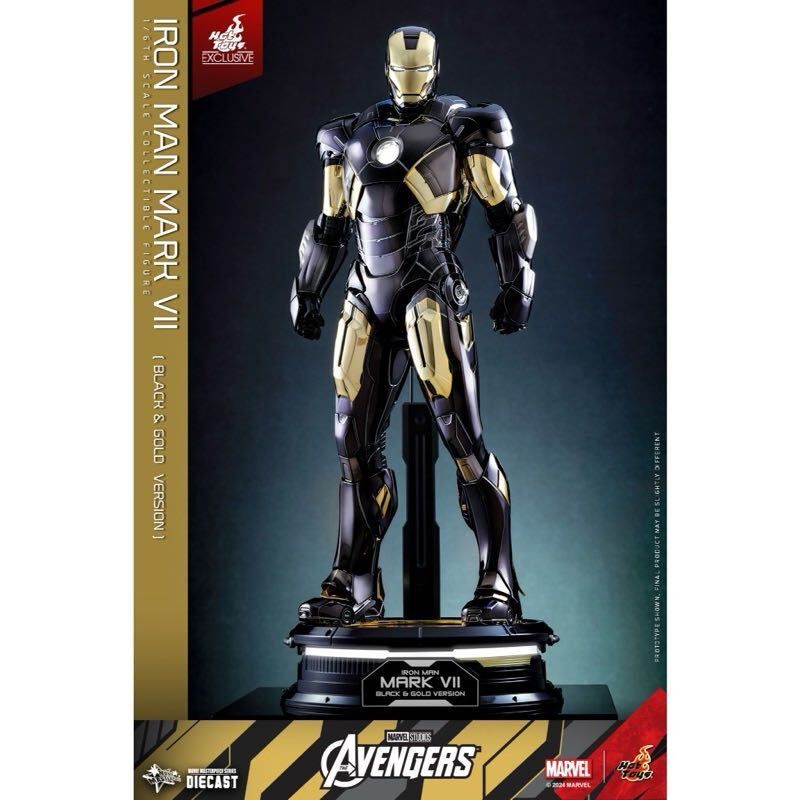 ホットトイズ 1/6 ザ アベンジャーズ アイアンマン マーク VII ブラック＆ゴールド.Ver 未開封新品 MMS741D61 Iron Man  Mark VII Hottoys - メルカリ