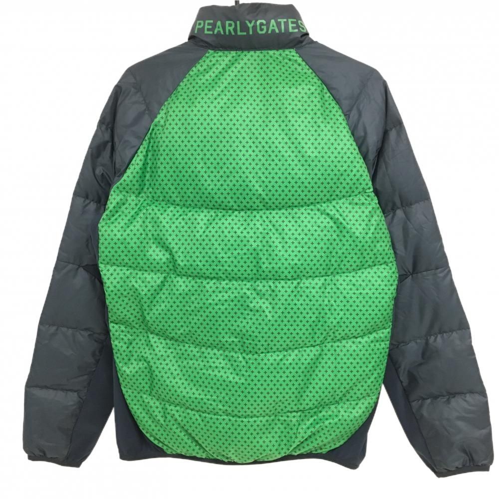 パーリーゲイツ ダウンジャケット ネイビー×ピンク 身頃総柄 軽量