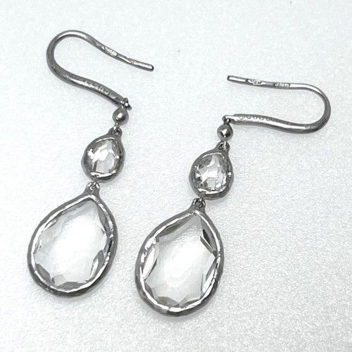 GUCCI グッチ クリスタル ピアス 750WG クリスタル ブランドジュエリー