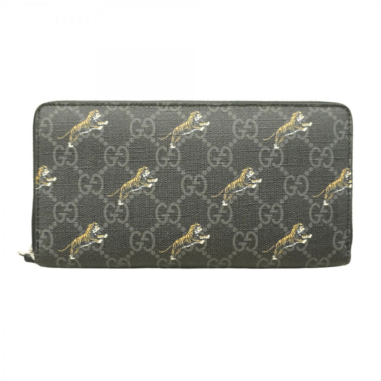 グッチ(Gucci) グッチ 長財布 GGスプリーム タイガー 575135  ブラック メンズ