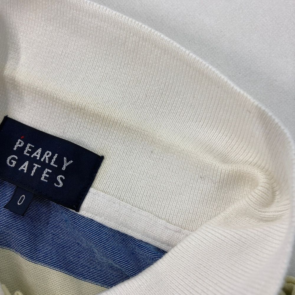 ドラマティックな サイズ 0 PEARLY GATES パーリーゲイツ モデル 半袖ポロシャツ バックボーダー柄 ベージュ系 240101524277 ゴルフウェア レディース ストスト 100%本物保証!