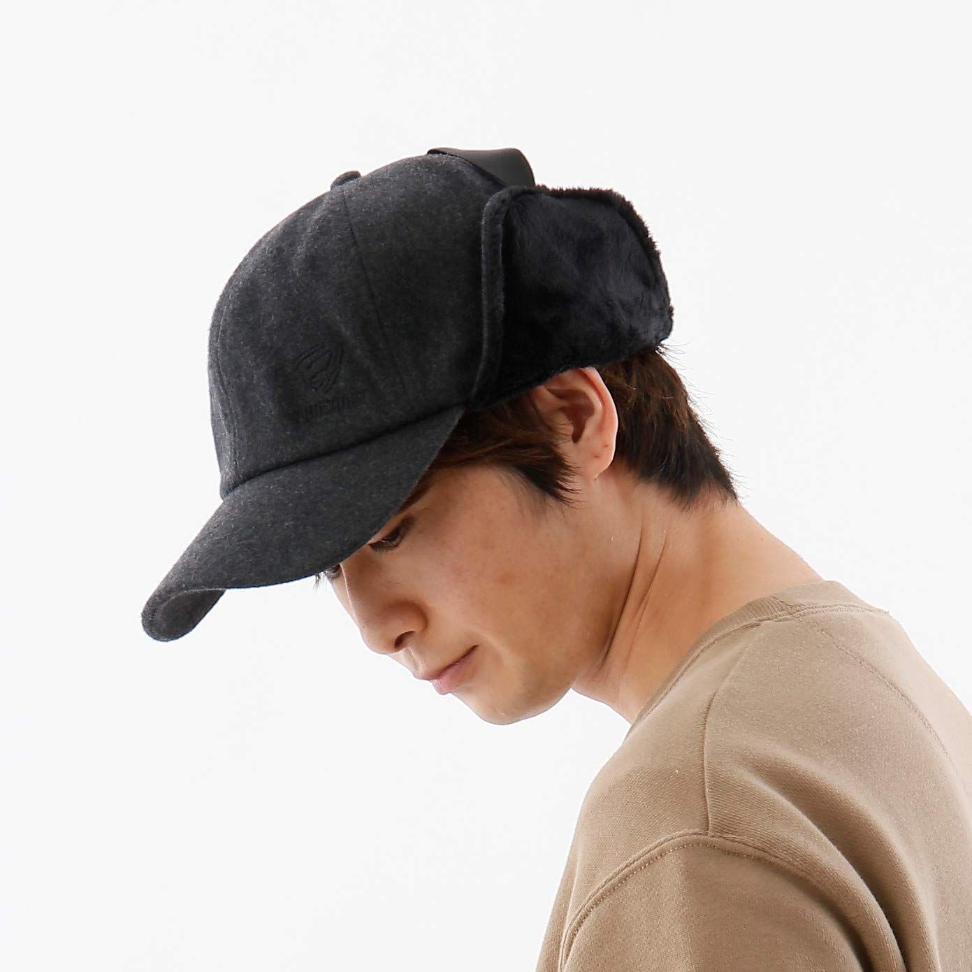 売切注意 お急ぎ下さい キャップ フォーキャスト 防寒耳付きウール混キャップ 598