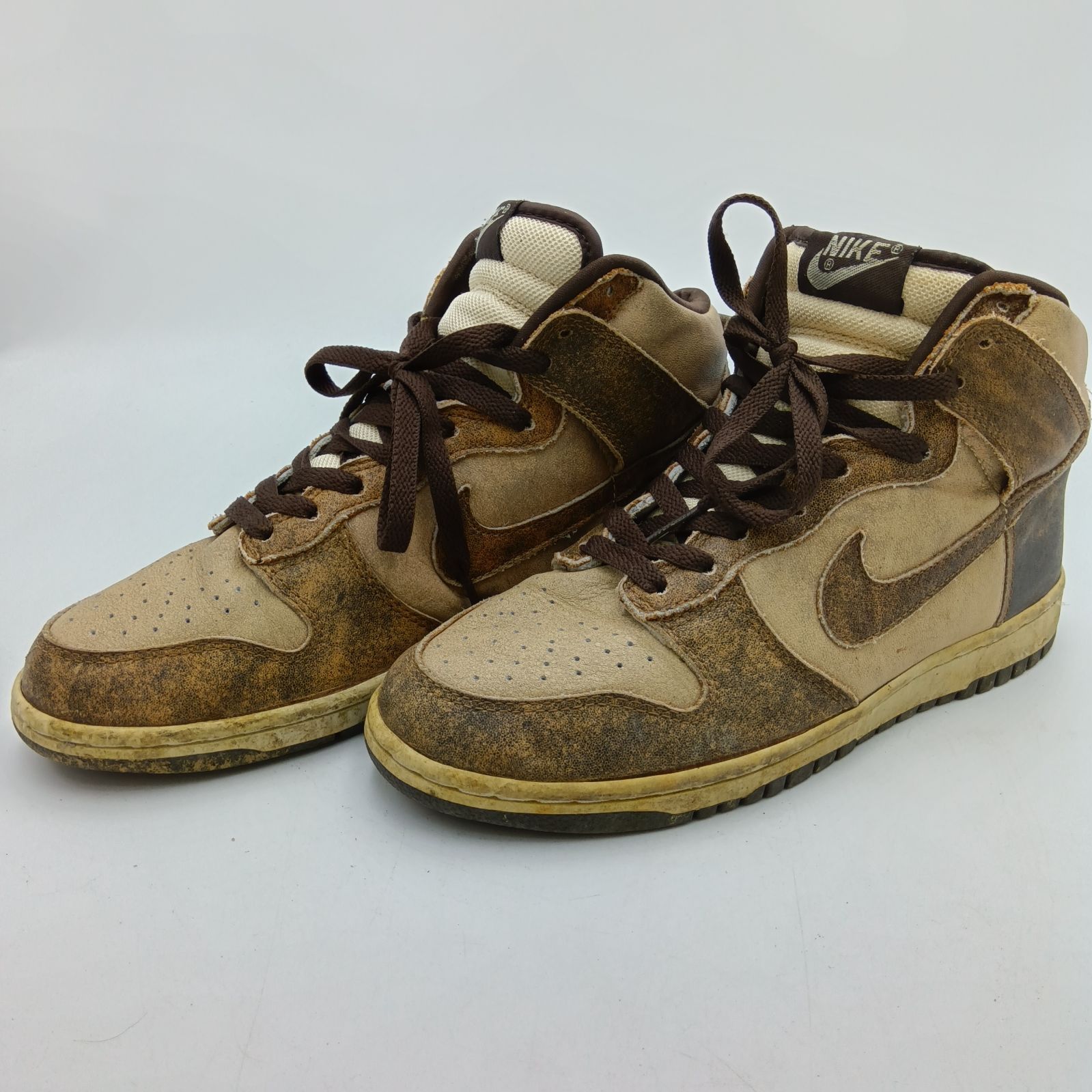NIKE ナイキ DUNK HIGH ダンクハイ バスケットボールスニーカー ブラウン メンズ 26cm G-10-4