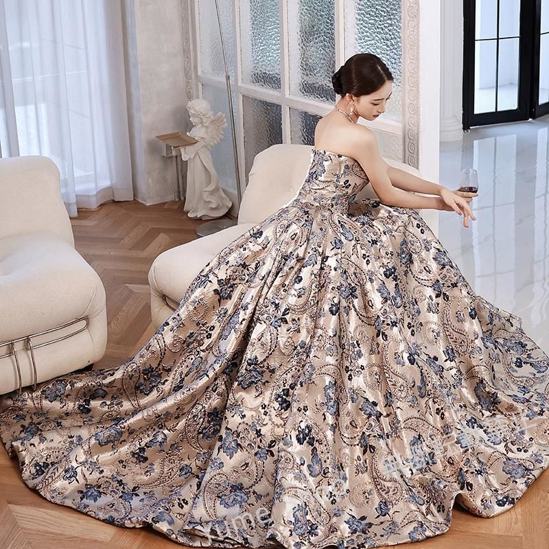 ドレス カクテルドレス ロングドレス パーティードレス 発表会 演奏会 ステージドレス イブニングドレス 大人 レトロ ビスチェ 結婚式 二次会 クラシック nhdw146